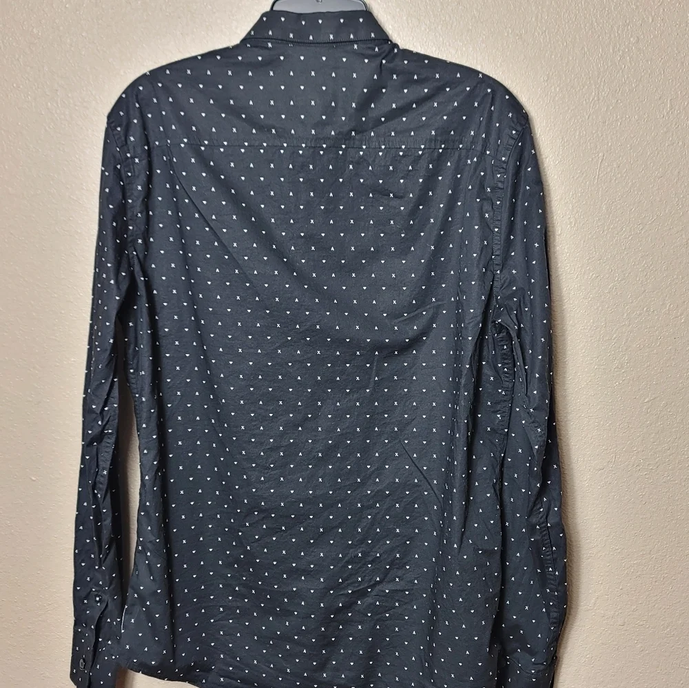 AX Armani Exchange Mens Black  Long Sleeve Button Up Shirt Sz S - Picture 5 of 11